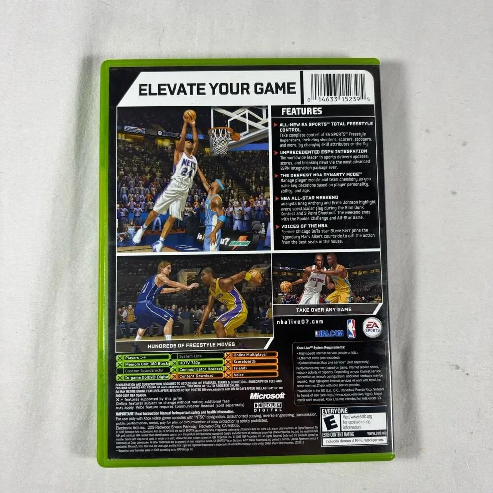 NBA Live 07 Original Xbox Complete CIB with Disc